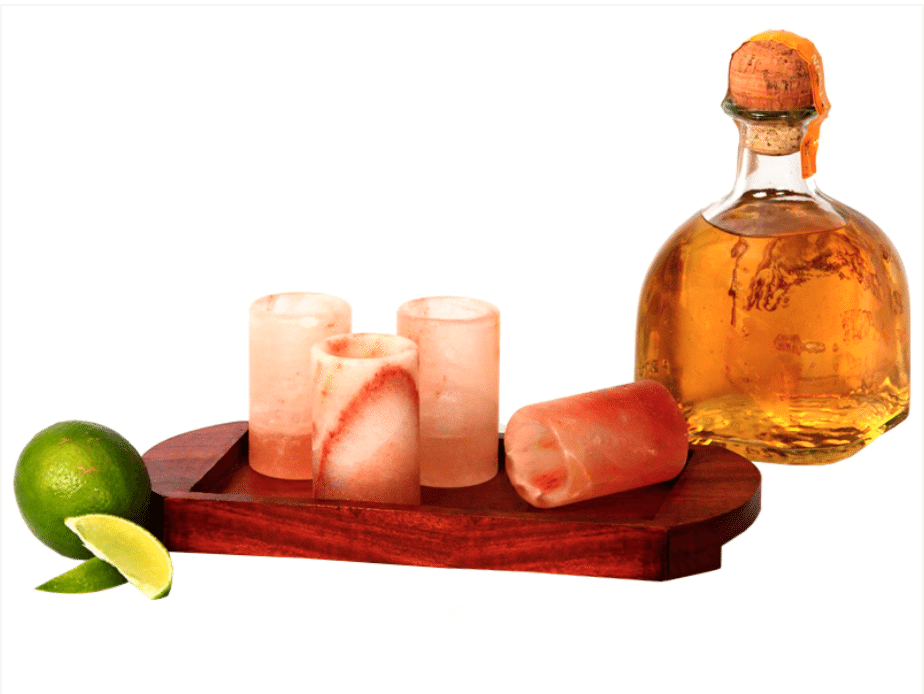 The E Lab Himalayan Salt Shot Glass And Tray Set Stefanie Phan The E Lab Himalayan Salt Shot Glass And Tray Set